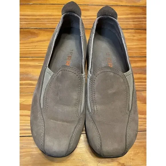 Merrell Primo Moc II Suede Taupe Nubuck Moccasins Size 6 - Picture 2 of 11